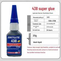 480 Juodi Universaliai Greitai Džiūstantys Klijai Metalui, Plastikui, Elektronikai, Gumai Strong Black Glue 438-20g (with dropper)