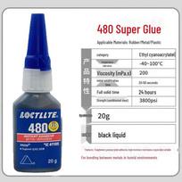 480 Juodi Universaliai Greitai Džiūstantys Klijai Metalui, Plastikui, Elektronikai, Gumai Strong Black Glue 480-20g (with dropper)