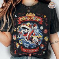 Comfort Colors The Amazing Digital Circus Shirt, Jax Pomni Ragatha Zooble Caine Character Shirt, Circus Fan Gift, Anime Birthday Gift L brown