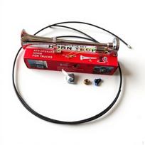 Air Horn, Metal 12V/24V Vehicle Train Car, Super blaring Whistle, Universal Use Silver 43cm Silver 43cm with pipe
