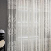 European Jacquard Lace Sheer Curtain: Breathable, Easy-Clean, Rod-Ready, Perfect for Living Room & Bedroom. Price per 1m Fabric gray