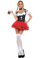 Oktoberfest moteriškas padavėjos kostiumų rinkinys vakarėliui ar barui L red
