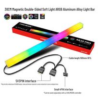 5V 3-Pin ARGB Magnetic LED Strips for Desktop Case Lighting with Rainbow Colors black