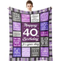 40-ojo gimtadienio dovanos moterims 40 metų pledas Juokingas gimtadienis 100cm*130cm black