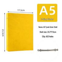 A5 Tyvek Textured Loose-Leaf Notebook Cover, 3-Hole, 2-Hole, 6-Hole Binder.
