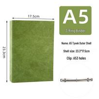 A5 Tyvek Textured Loose-Leaf Notebook Cover, 3-Hole, 2-Hole, 6-Hole Binder. black