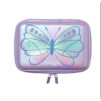 Smiggle Vaikų Kuprinė Mielas Lankstus Mokyklinis Krepšys Didelės Talpos Lauko Laisvalaikiui Smart butterfly large stationery box 22.5*15.5cm
