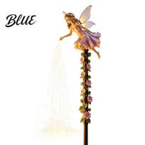 Weather Resistant Garden Decor Fairy Sprinkling Magic Dust Solar Light Outdoor Front Yard Figurines Statue with LED Light String Landscape Lighting