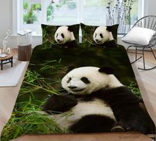 3D „Panda“ serijos patalynės komplektas „Animal Theme“ serijos antklodės užvalkalas pagalvės užvalkalas, 2 arba 3 dalys mikropluošto audinio AU itin didelis namų dekoras Baby 100x135cm