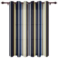 Spalvingos dryžuotos tekstūros langų užuolaidos svetainei, prabangios modernaus miegamojo užuolaidos, kavos valgomojo užuolaidos 135W x 60H(cm) beige