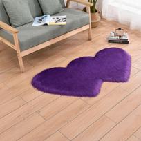Dvigubi širdies formos kilimai Minkštas pliušinis durų kilimėlis grindys neslystantys kilimėliai Svetainės sofa Pliušinis kilimas Miegamojo čiužinys 60*90cm