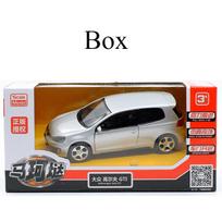 1/36 Scale Metal Diecast Cars Žaislai, skirti Golf GTI SUV Sport Model Žaislinio automobilio lydinio traukiami automobiliai su garsu ir lengvi Vaikų žaislas Dovana 1/36-Size:12*5*4cm sidabras