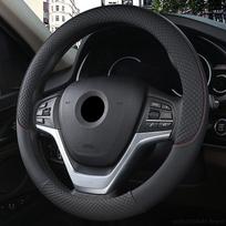 Universalus automobilio vairo dangtis, apsaugantis nuo slydimo automatinio vairo dangčio, odinis apsauginis dangtelis juoda