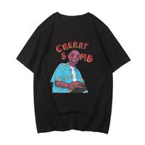 Tylerr The Creator Cherry Bomb Grafiniai Marškinėliai VYRAMS 100% Medvilnė Gražūs Marškinėliai Hip Hop Mada Marškinėliai Pavasario ir Vasaros Marškinėliai M juoda