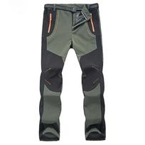 Vyriškos flisinės žygio kelnės Žieminės šiltos Vandeniui atsparios Apsaugančios nuo vėjo Lietaus Greitai džiūstančios Kelnės Trekingui Kempingui Lauko Softshell Storos Slidinėjimo Kelnės S gray