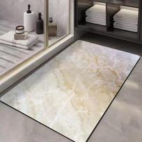 Lengvos prabangos marmuro tekstūros diatomito purvo sugeriantis greitai džiūstantis kilimėlis tualeto durims neslystantis ir purvinoms pėdoms kilimėlis 60x90cm (suction pad)