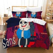 3D Spausdintas Undertale Žaidimas Frisk Sans Papyrus Patalynės Komplektas Berniukams Mergaitėms Dvynių Karalienės Dydžio Antklodės Užvalkalas Pagalvės Užvalkalas Lovai Vaikams Suaugusiems EU Single 135x200cm