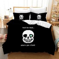 3D Spausdintas Undertale Žaidimas Frisk Sans Papyrus Patalynės Komplektas Berniukams Mergaitėms Dvynių Karalienės Dydžio Antklodės Užvalkalas Pagalvės Užvalkalas Lovai Vaikams Suaugusiems 70x133cm 2pcs white