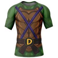 Donatello Paauglys Mutantas Vėžlys 3D spausdinti Vėžliai Amerika Anime Suaugusiųjų Apvalia Kaklo Trumpomis Rankovėmis Žaidimų Animacijos Moteriški Marškinėliai M black