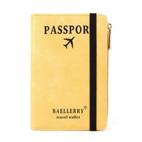 Stylish Passport Wallet with Multiple Card Slots Blocking Keep Your Documents Organized and Secure geltona
