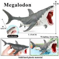 Oenux Vandenyno gyvūnai Laukinių Megalodonų Belugų Dideli rykliai Orcos Kašalotai Mėlynieji banginiai Veiksmo figūrėlės Jūros gyvūnų modelis Švietėjiškas žaislas vaikams gray