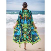 Boho kaftano suknelė didelio dydžio, Moteriška ilga apsiausto suknelė didelio dydžio One Size black