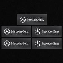 Universalus 3D lydinio metalinis automobilio motociklo ženkliukas lipdukas dekoras Mercedes Benz AMG W212 W205 W246 W177 W176 W213 GLC GLE GLS ML Sveiki lazerinė lempa 5pcs benz black