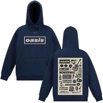 O-Oasis Britų Roko Grupės Grafinis džemperis vyrams moterims Hip-hop ilgomis rankovėmis laisvalaikio megztinis aukštos kokybės vilnos džemperiai viršus S black