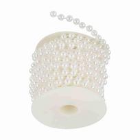 10m ritinys Šlifavimo perlų vielos karoliukų girlianda virvelė DIY vestuvių dekoracija 8mm White balta