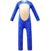 Vaikų ežio kaukė Cosplay rekvizitai Vaikų kostiumas Kombinezonas Pirštinės Galvos apdangalas Jumpsuit,130 blue