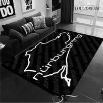 Nurburgring F1 tarptautinė trasos Kilimas svetainei Miegamojo plotinis kilimas dekoras Virtuvės neslystantis grindų kilimėlis Alfombra gimtadienio dovana 50x80cm