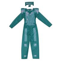 Minecraft Steve Šarvai Vaikams Cosplay Kostiumas Kombinezonas Berniukams Ir Mergaitėms Puikiai Tinka Helovinui Ir Persirengimo Renginiams Steve Costume,Kids M blue