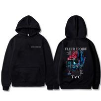 Raperis Tayc Fleur Froide Albumo Grafinis Džemperis Su Gobtuvu Vyrams Moterims Hip Hop Pop Muzika Megztinis Su Gobtuvu Vyriškos Mados Tendencija Džemperis Su Gobtuvu L pink