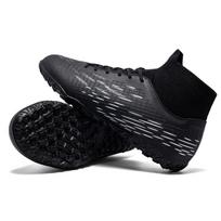 High Top Football Shoes Spikes Broken Nails Competition Training Shoes Men's and Women's Adult Football Shoes 43 black