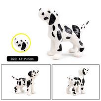 Oenux Mini šunų gyvūnų modelis veiksmo figūrėlės Buldogas Jack Russell terjeras Koker spanielis Mopsas Boksininkas Šuniukas Figūrėlės Torto papuošimai Žaislas Vaikų dovana S beige