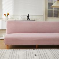 Pliušinis sulankstomas sofos lovos užvalkalas Velvet Storas Slipcover Dėklas berankei sofos lova paklodė Kušetės užvalkalas Elastingas Futon užvalkalas žiemai S(160-185CM)