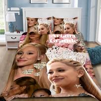 Dainininkės A-Ariana G-Grande Miegamojo Patalynės Komplektas Minkšti Modernūs Antklodės Patogus Vaikų Antklodės Užvalkalas Užvalkalas Ir Pagalvės Užvalkalas US Full 200x230cm