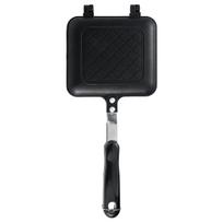 Tortilijų presas Non-Stick miltinių tortilijų presas su bakelito rankena tvirtas aliuminio tortilijų tešlos presavimo keptuvė daugiafunkcis black