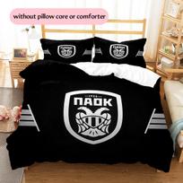 PAOK Futbolo Komandos ženklelio rašto patalynė Namų dekoracija Gimtadienio dovana (1 * antklodės užvalkalas + 2 * pagalvės užvalkalai, be šerdies) 140x200cm