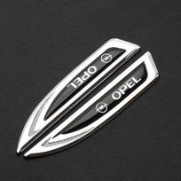 2 vnt. Opel 3D metalinis automobilio sparno uodegos logotipas šoninis žymeklio lipdukas šoninis ženklelis Kūrybinė apdaila galinės bagažinės emblema Priedai gray