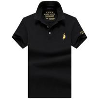 STORN vyriški polo marškinėliai trumpomis rankovėmis verslo atsitiktinio stiliaus vyriški marškinėliai su siuvinėjimu vyriški marškinėliai S black