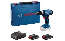 Akum. smūginis suktuvas-gręžtuvas Bosch GSB 18V-25; 18 V; 2x2,0 Ah akum.
