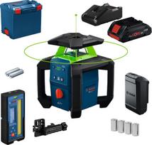 Rotacinis lazerinis nivelyras su imtuvu Bosch GRL18V-4-34CVG; 18 V; 400 m; 1x4,0 Ah akum. + L-Boxx
