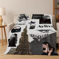 3D Ayliva Lieb Pop Dainininkė Flanelinis pledas Minkštas šiltas pledas Mesti pledą Miegamajam Svetainei Lovai Kelionei Iškylai Dovana vaikams 75x90cm