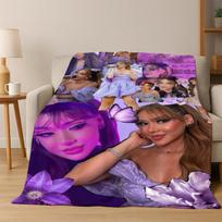 3D Ayliva Lieb Pop Dainininkė Flanelinis pledas Minkštas šiltas pledas Mesti pledą Miegamajam Svetainei Lovai Kelionei Iškylai Dovana vaikams 75x90cm