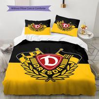 SG Dynamo Dresden Raštas Patalynė, Antklodės Komplektas Antklodės Užvalkalas Pagalvės Užvalkalas Namų Gimtadienio Dovana (1 * užvalkalas antklodei + 2 * užvalkalai pagalvėms, be užpildo) 140x200cm yellow