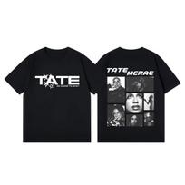 Tate Mcrae 2026 Koncerto Grafiniai Marškinėliai Vyrams Moterims Mados Vintage Trumpomis Rankovėmis Marškinėliai Vasaros Laisvalaikio Medvilniniai Marškinėliai Streetwear S black