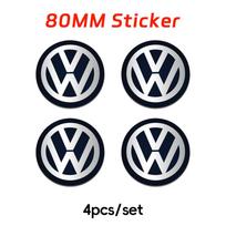 VW Volkswagen Jetta MK5 Golf 4 vnt. Volkswagen VW 70mm 80mm 90mm 100mm 120mm Automobilio emblema Ratų centriniai dangteliai Ženkliukas Lipdukas black