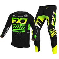 motokroso pavarų komplektas vaikams 4 5 6 7 8 9 10 11 12 13 metų Jaunimas vaikas Motociklas berniukas Mergaitė Jersey Pant Kits lenktyninis kostiumas Visureigis Enduro MX MTB XL-26 green