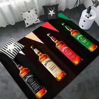 J-Jack-Daniels Whisky Pattern Non-Slip Washable Room Mat for Living Room Sofa Chairs Kitchen Alfombra 40x60cm